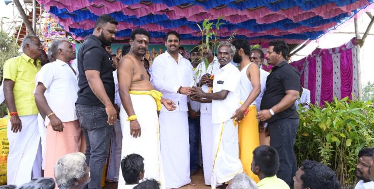 fruit tree saplings towards achieving the goal of Planting 1 crore Fruit tress